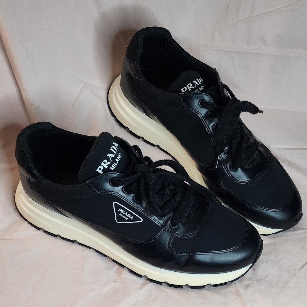 Prada Men's 11.5 Black Shock Absorbing Low Top